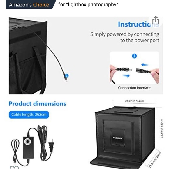 *Sold*Amzdeal Photo Studio Light Box  💡📸🎥 - Picture 8 of 12